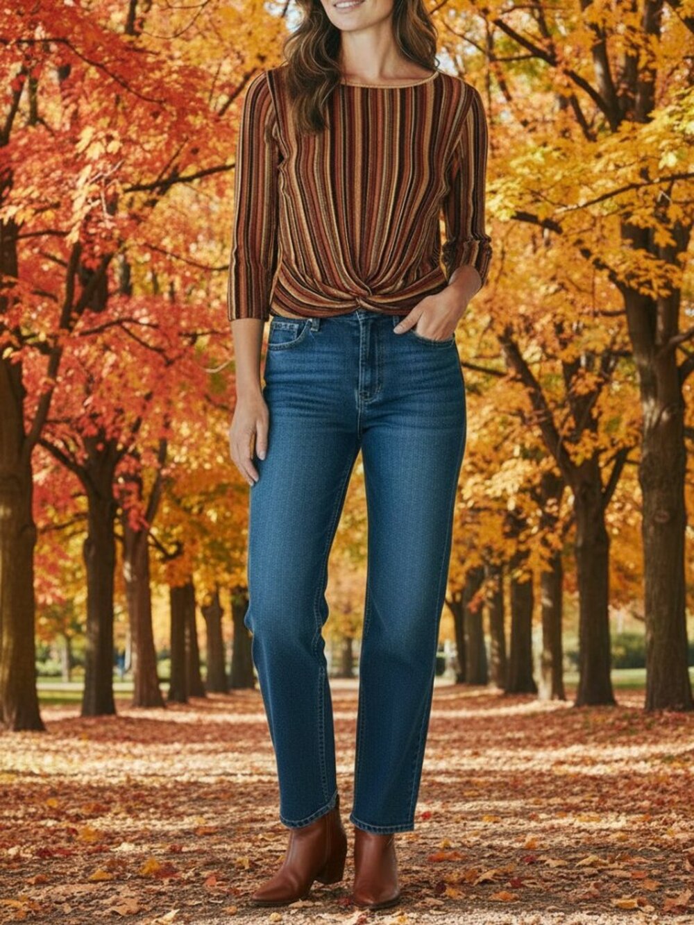 Glitter and Stripe "Twist" Blouse. Size S. Top Only!!!